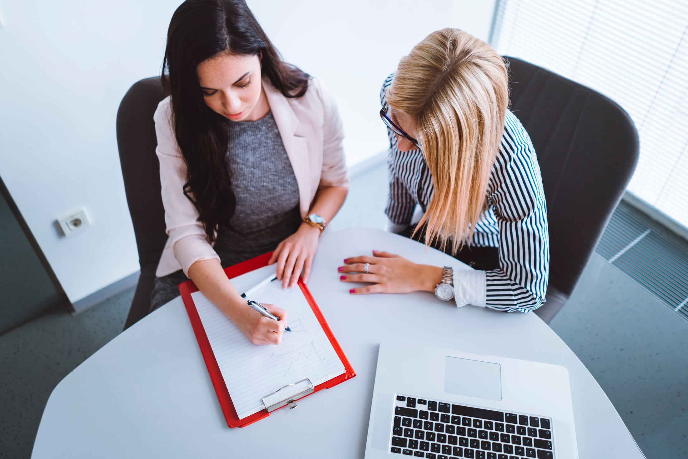 Two People Having a Meeting