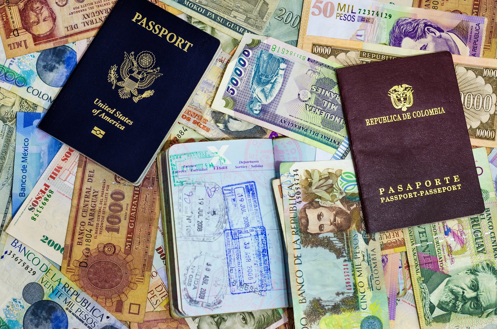 Three Passports and Currency