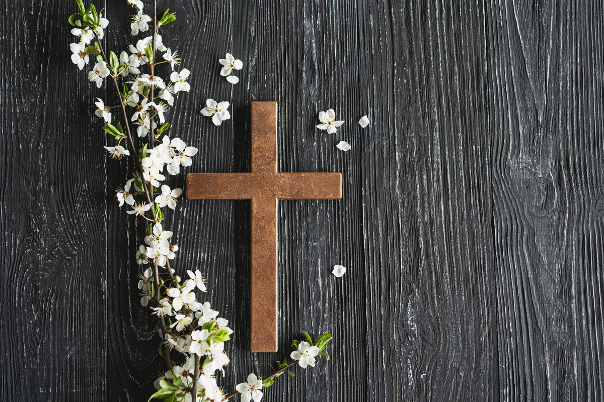 Cross symbolizing the death and resurrection of Jesus Christ